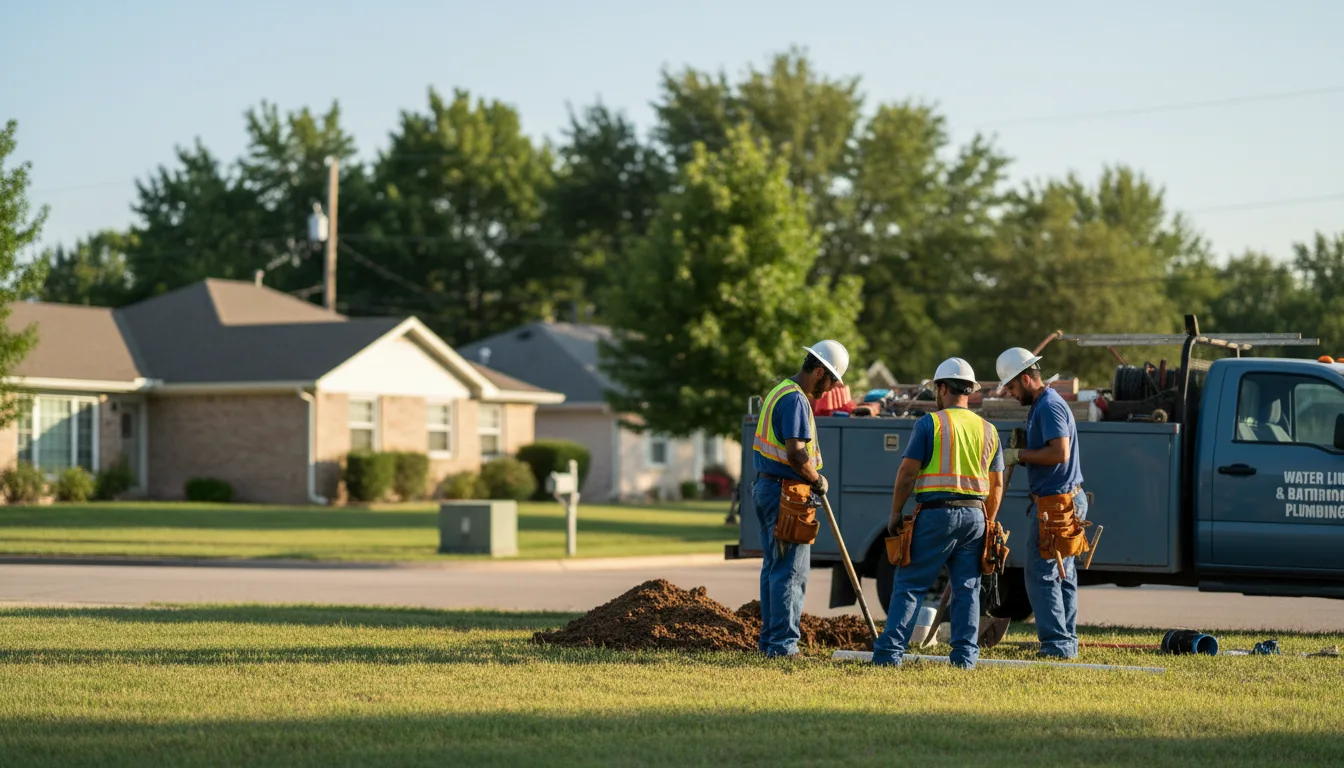 Residential water line and bathroom plumbing service in Linn Grove, IA